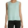 Hot Sale 🔥 Calvin Klein Pleated Sleeveless Top 👩 Women Tops 😉