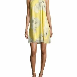 New 😉 Calvin Klein Sleeveless Floral Smock 👗 Dress 👩 Women 👗 Dresses 🥰